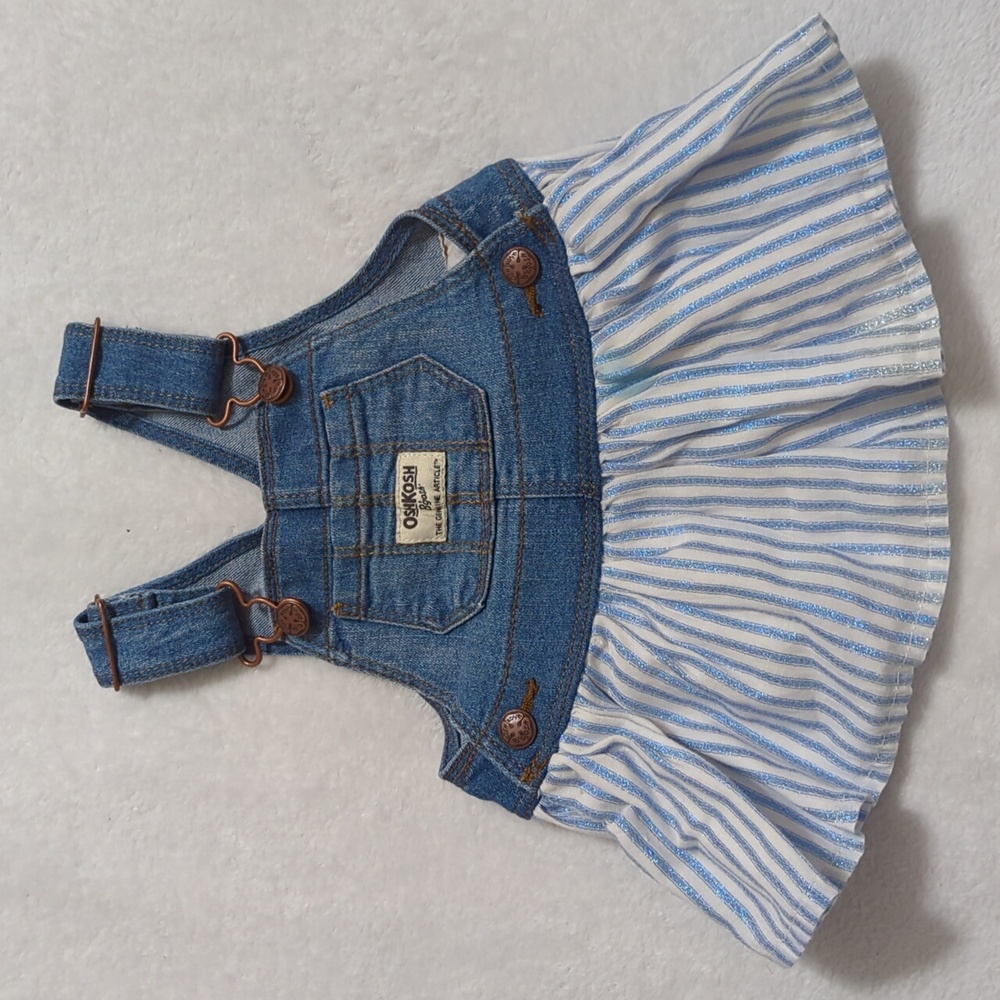 Oshkosh Denim Overalls Dress, 3m